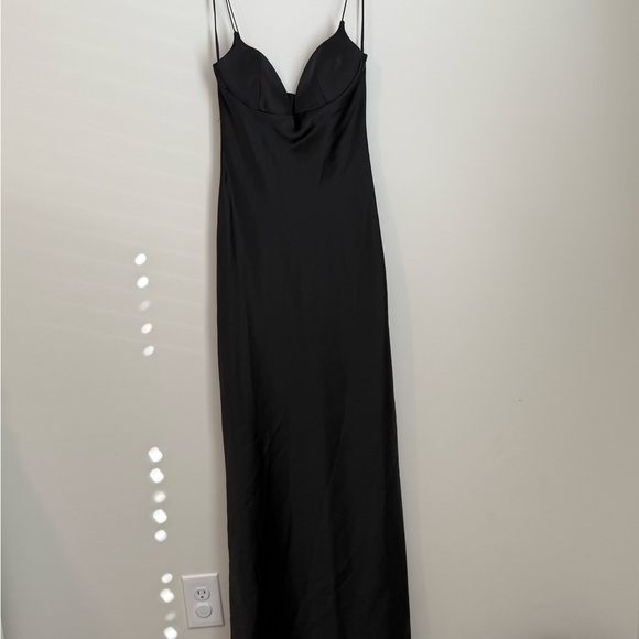 Zara Black Satin Maxi Dress - Picture 3 of 5